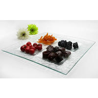 PLADENJ ZA SERVIRANJE      36,5/36,5 cm        - prosojno, Basics, steklo (36,5/36,5cm)