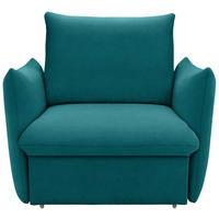 SESSEL Mikrofaser Petrol    - Petrol/Schwarz, Design, Kunststoff/Textil (120/100/97cm) - LOOKS by W.Joop