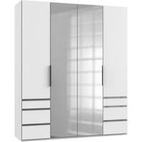 DREHTÜRENSCHRANK in Weiss  - Chromfarben/Weiss, Modern, Holzwerkstoff (200/236/58cm) - MID.YOU