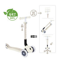 KINDERSCOOTER JUNIOR FOLDABLE LIGHTS  - Perlmutt, Basics, Kunststoff (57.5/28/68cm) - GLOBBER