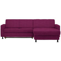 ECKSOFA in Webstoff Lila  - Lila/Schwarz, Design, Kunststoff/Textil (257/165cm) - Xora