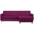 ECKSOFA in Webstoff Lila  - Lila/Schwarz, Design, Kunststoff/Textil (257/165cm) - Xora