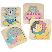 PUZZLE - přírodní barvy/vícebarevná, Basics, kompozitní dřevo - My Baby Lou