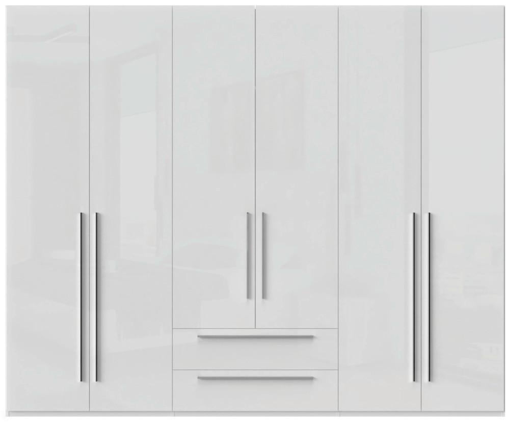 ORMAR SA KLASIČNIM VRATIMA bela, bela visoki sjaj  272/224/56 cm  - bela visoki sjaj/bela, Dizajnerski, pločasti materijal/plastika (272/224/56cm)