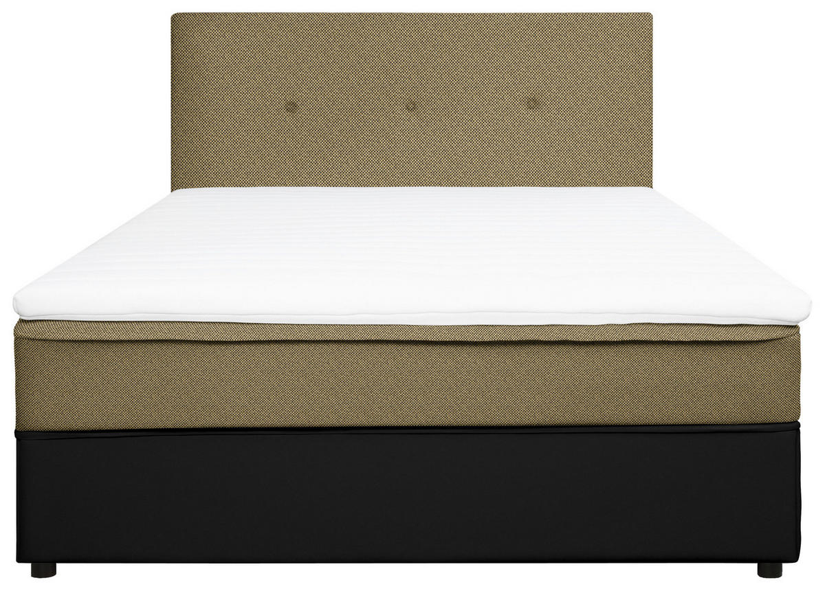 BOXBETT 120/200 cm  in Gelb, Schwarz  - Gelb/Schwarz, KONVENTIONELL, Holz/Textil (120/200cm) - Boxxx