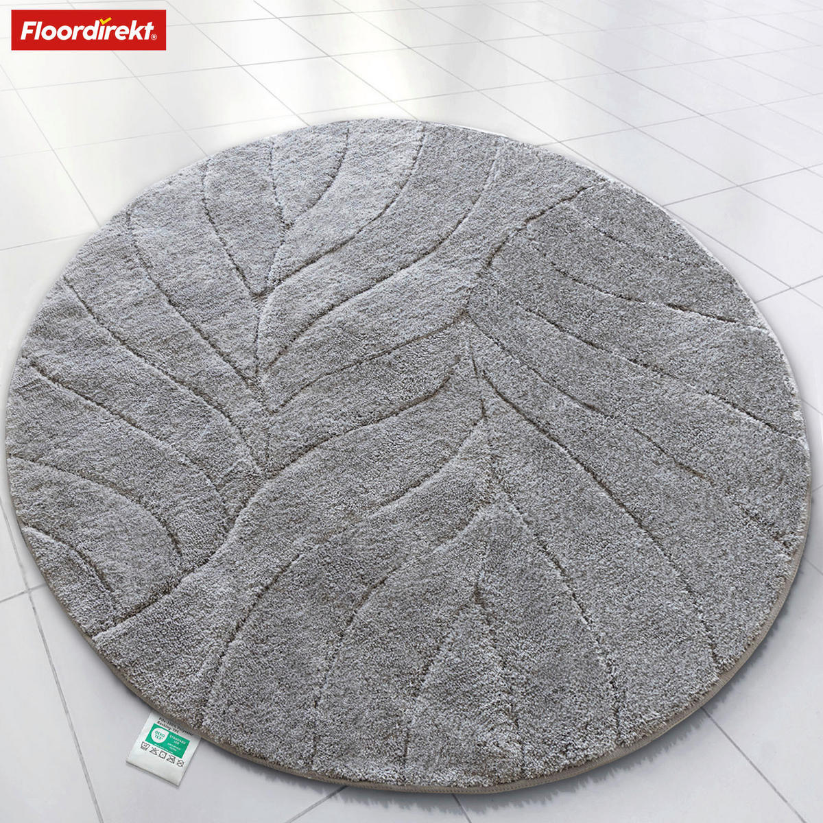 BADEMATTE Maris Silberfarben 120 cm  - Silberfarben, Basics, Kunststoff/Textil (120cm) - Floordirekt