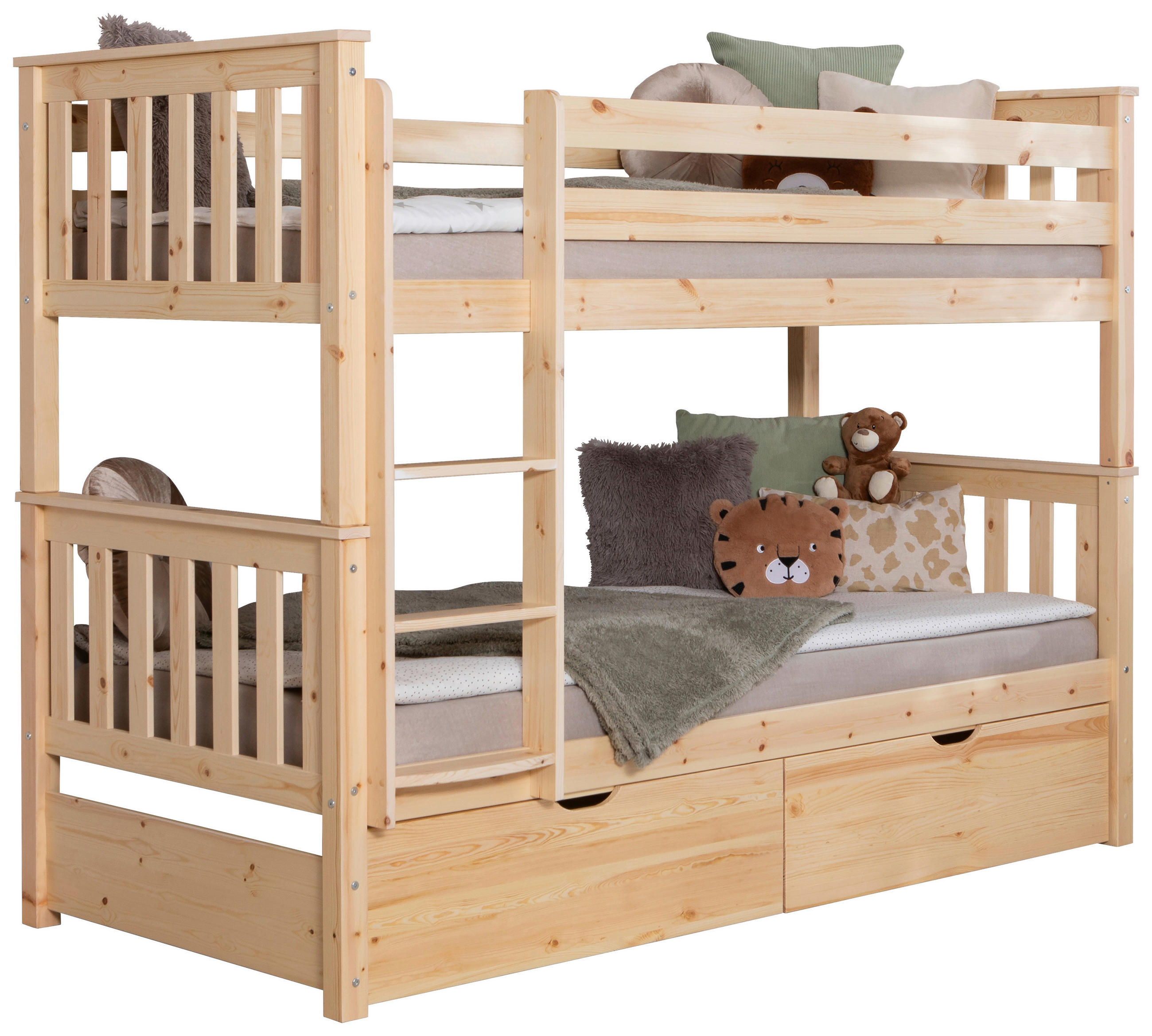 ETAGENBETT - Naturfarben, MODERN, Holz (90/200cm) - MID.YOU