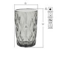 TRINKGLAS 360 ml  - Grau, Basics, Glas (8/12,7cm) - Novel