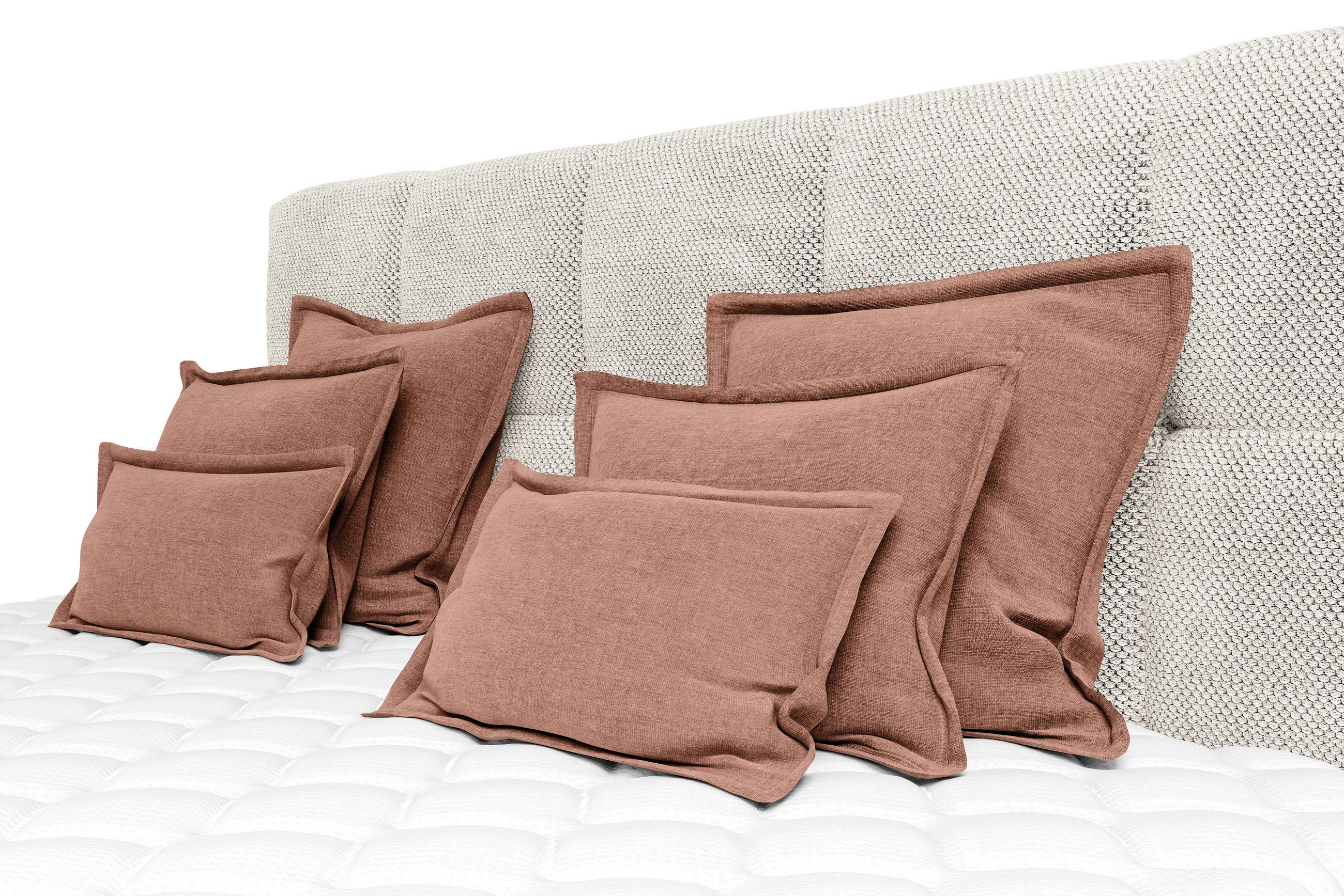 ZIERKISSENSET   70-50/60-25/10 cm  - Terracotta, MODERN, Textil (70-50/60-25/10cm) - MID.YOU