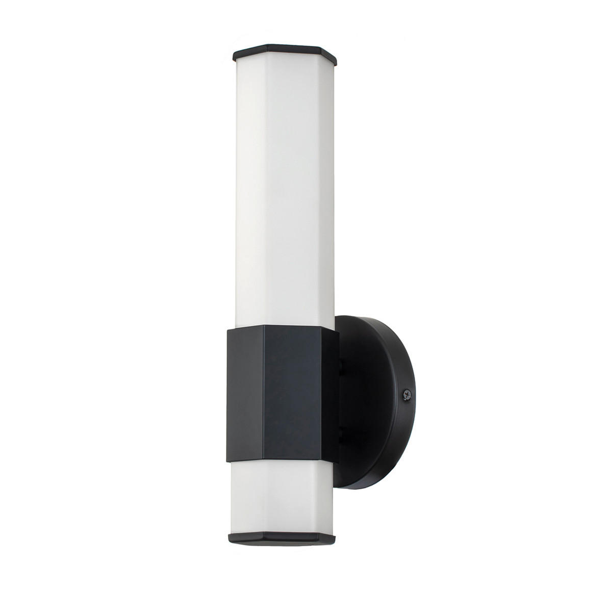 BADEZIMMER-WANDLEUCHTE - Schwarz, Design, Glas/Metall (35,6/12,7/10.5cm) - Elstead Lighting