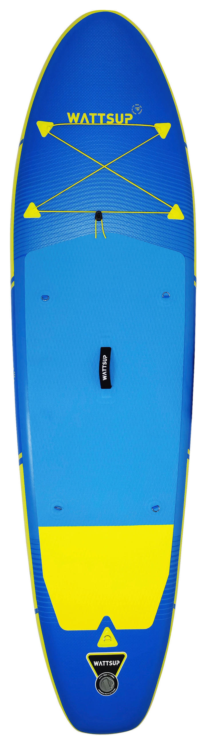 STAND-UP PADDLE BOARD SUP WATTSUP F10  - Blau/Gelb, KONVENTIONELL, Kunststoff (305/81/15cm) - Atrigo