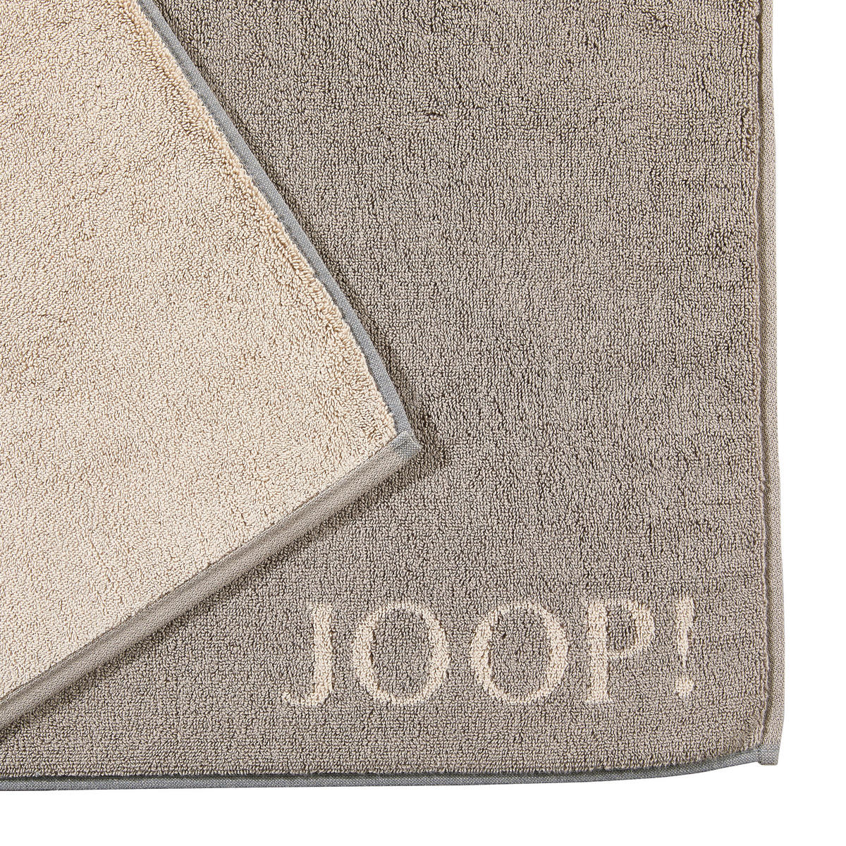 BADEMATTE CLASSIC DOUBLEFACE Beige, Graphitfarben 50/80 cm  - Beige/Graphitfarben, Basics, Textil (50/80cm) - Joop!