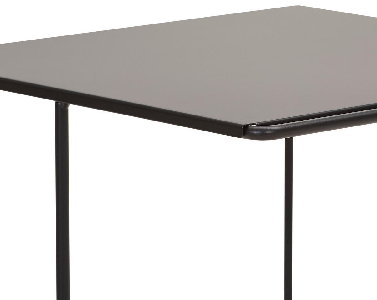 BEISTELLTISCH in Metall 38/38/50 cm  - Schwarz, Design, Metall (38/38/50cm) - MID.YOU