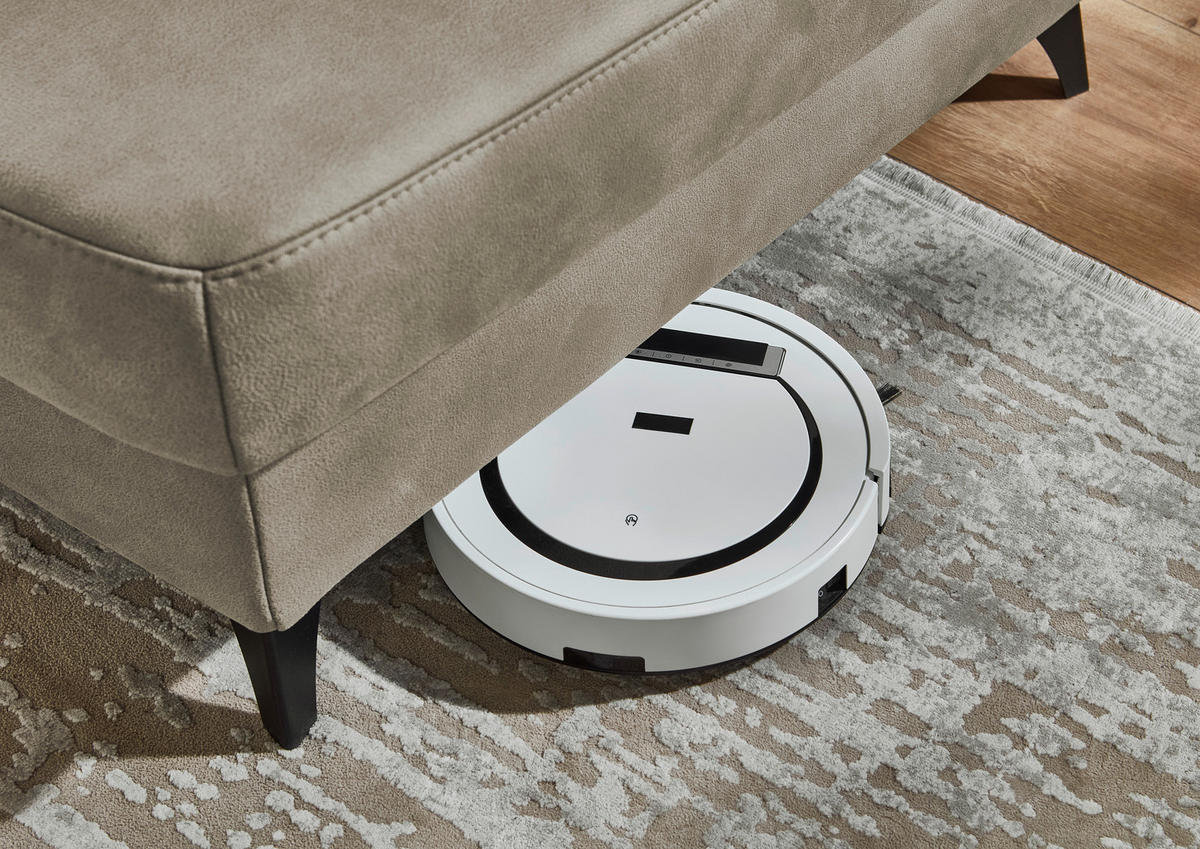 ECKSOFA Dieter Knoll Beigebraun Mikrofaser  - Beigebraun/Schwarz, Design, Textil/Metall (269/238cm) - Dieter Knoll