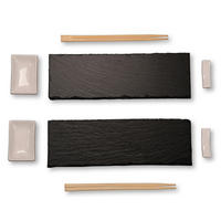 SERVIERPLATTE  - Schwarz, Basics, Stein (33/23/23cm) - Kesper