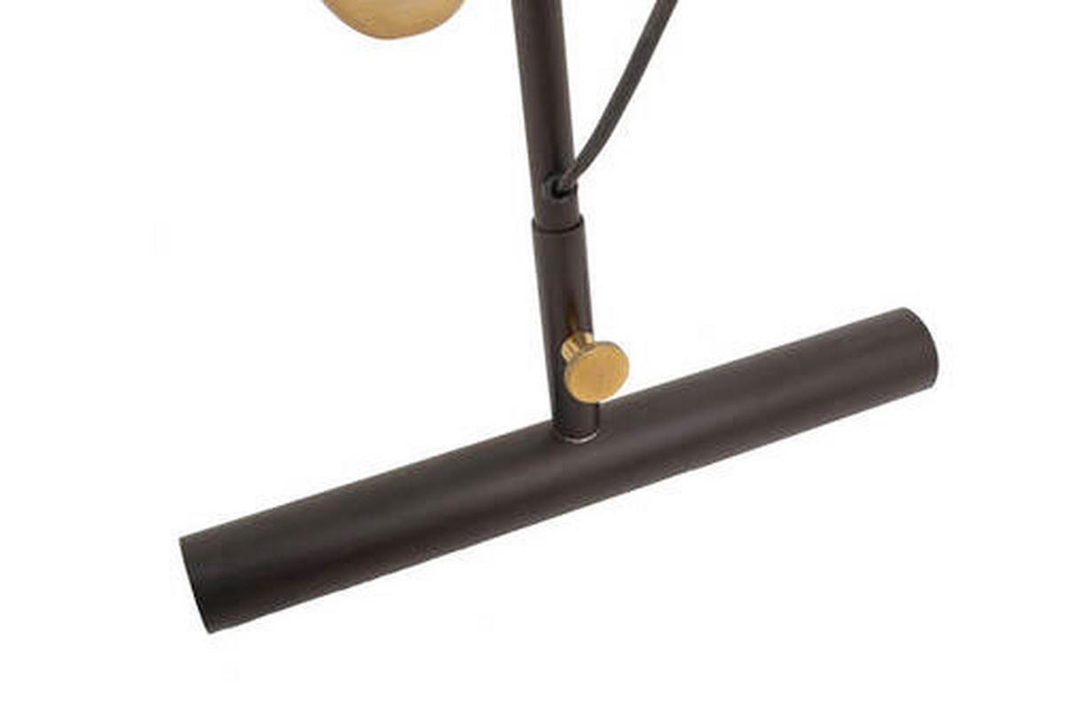 STEHLEUCHTE - Goldfarben/Schwarz, Design, Kunststoff/Metall (30/148/42cm) - Kayoom