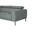 ECKSOFA in Chenille Silberfarben  205/280 cm  - Silberfarben/Schwarz, Design, Textil/Metall (205/280cm) - Xora