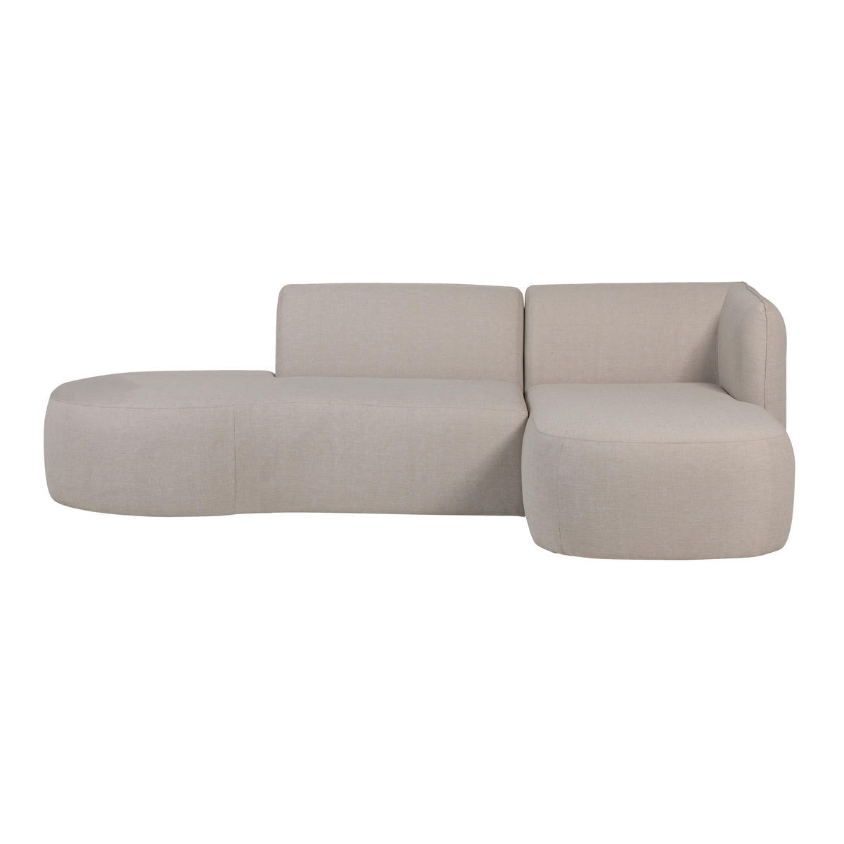 LOUNGEGARNITUR  258/168 cm  Aluminium  - Naturfarben, MODERN, Textil/Metall (258/168cm) - Livetastic