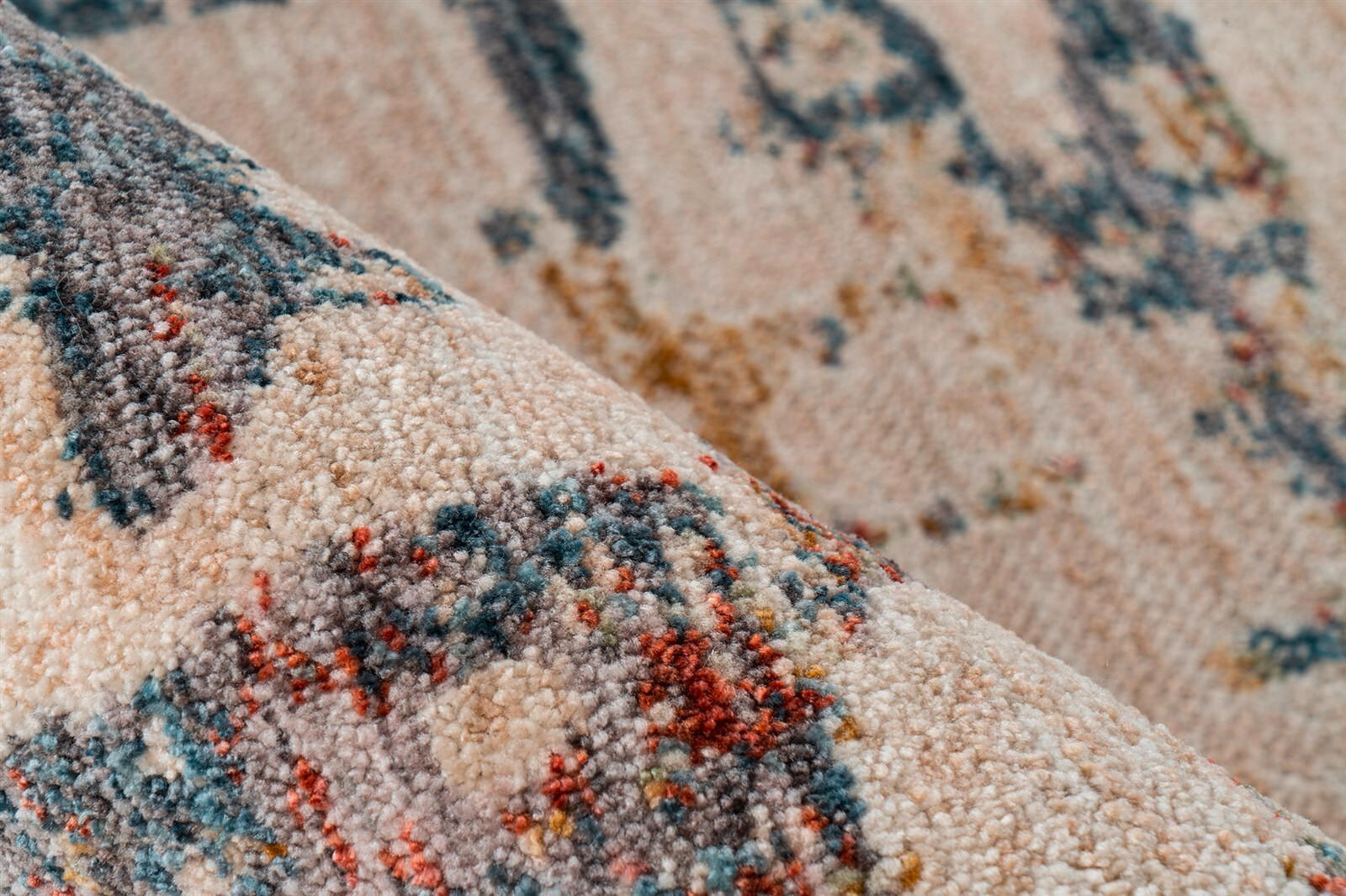 Thumbnail - Kayoom Flachwebeteppich Jaka 325 Creme / Multi, Creme, Mehrfarbig, Textil, Abstraktes, rechteckig, 80x150 cm, pflegeleic...