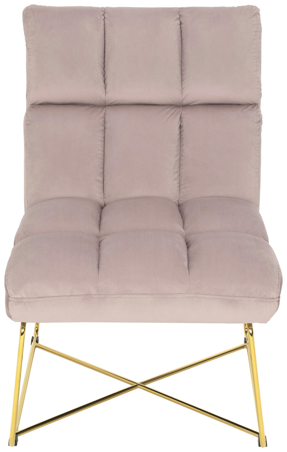 STUHL - Goldfarben/Rosa, Design, Textil/Metall (84/85/61cm) - MID.YOU
