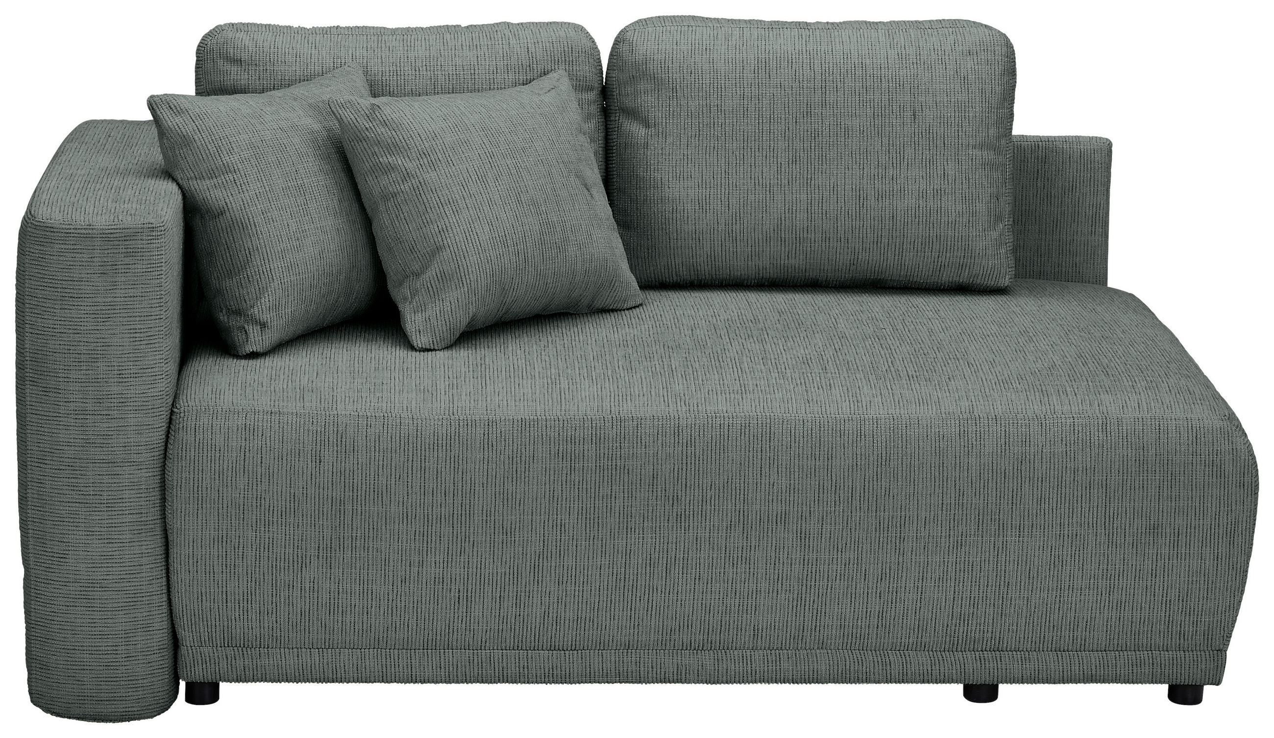 CHAISELONGUE  in Chenille Grau  - Schwarz/Grau, KONVENTIONELL, Kunststoff/Textil (93/73/171cm) - MID.YOU