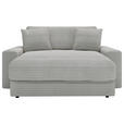 XXL-SESSEL Cord Hellgrau    - Hellgrau/Schwarz, MODERN, Kunststoff/Textil (160/87/190cm) - Carryhome