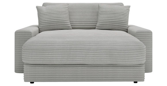 XXL-SESSEL Cord Hellgrau - Hellgrau/Schwarz, MODERN, Kunststoff/Textil (160/87/190cm) - Carryhome