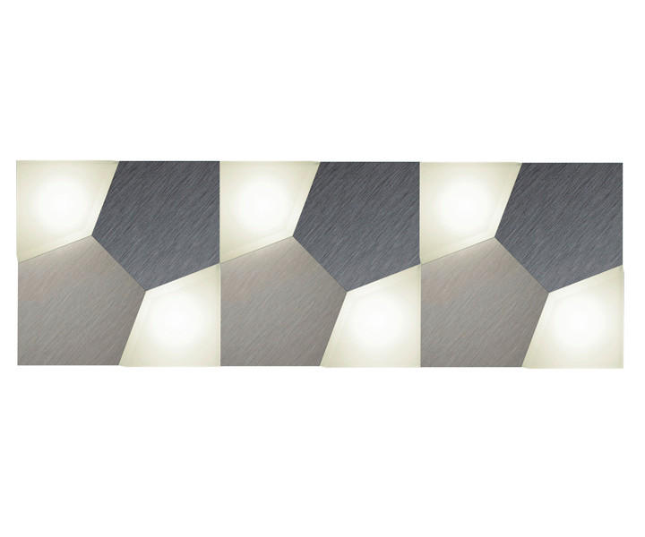 LED-DECKENLEUCHTE Square 75/25/4,7 cm   - Silberfarben/Graphitfarben, Design, Kunststoff/Metall (75/25/4,7cm) - Grossmann