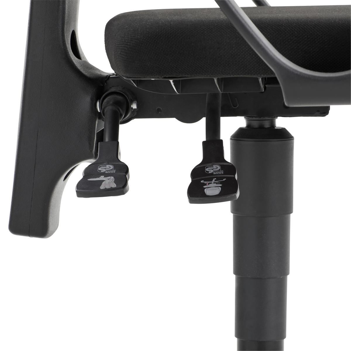 DREHSTUHL Schwarz  - Schwarz, Design, Kunststoff/Metall (48/103-111/48cm) - Topstar