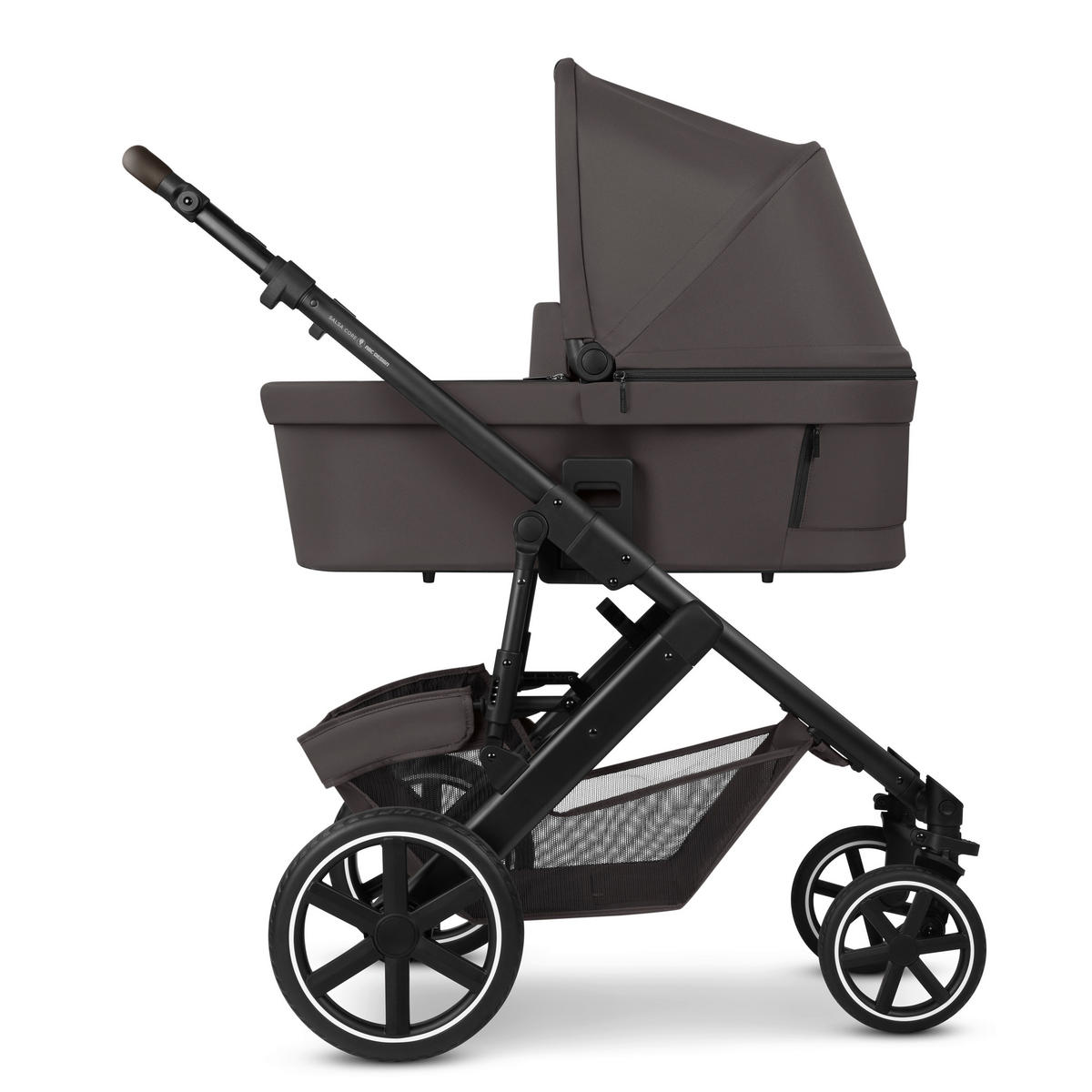 KINDERWAGENSET Salsa Core All in One  - Schwarz/Braun, Basics, Textil/Metall (63/123/97cm) - ABC Design
