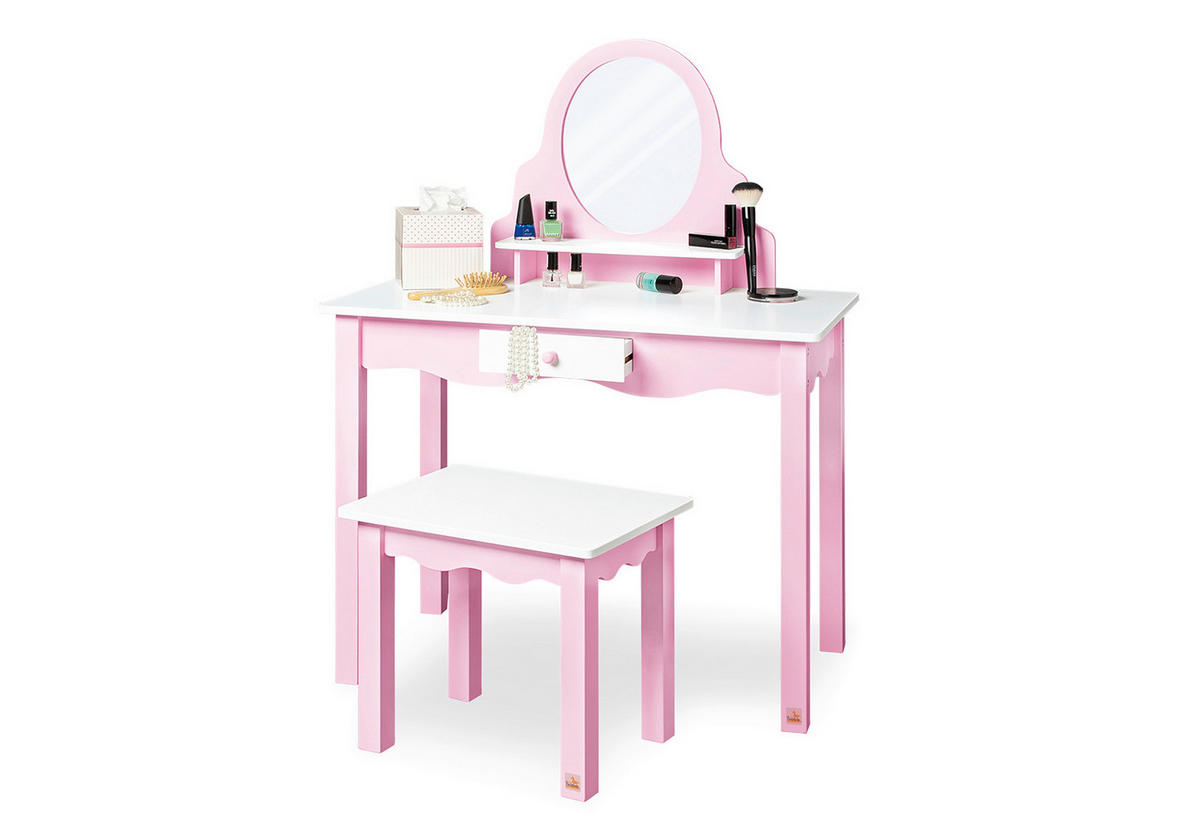 KINDERTISCH - Rosa/Weiß, Basics, Holz/Holzwerkstoff (70/97/40cm) - Pinolino