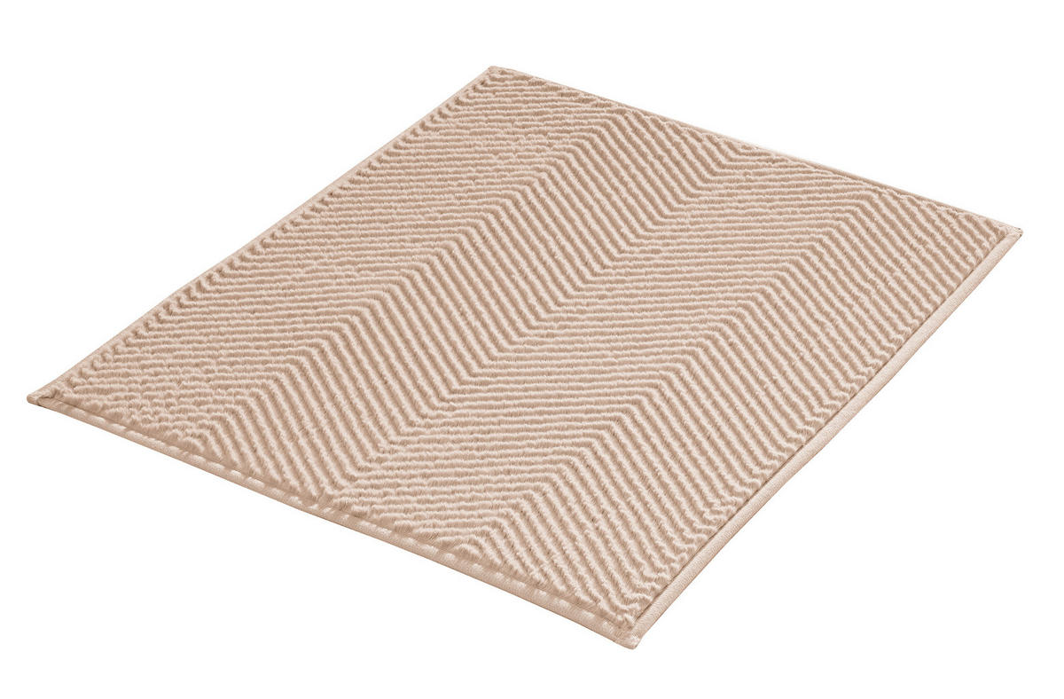 FÜRDŐSZOBASZŐNYEG   világosbarna   - világosbarna, Basics, műanyag (60/50/1cm) - Kleine Wolke