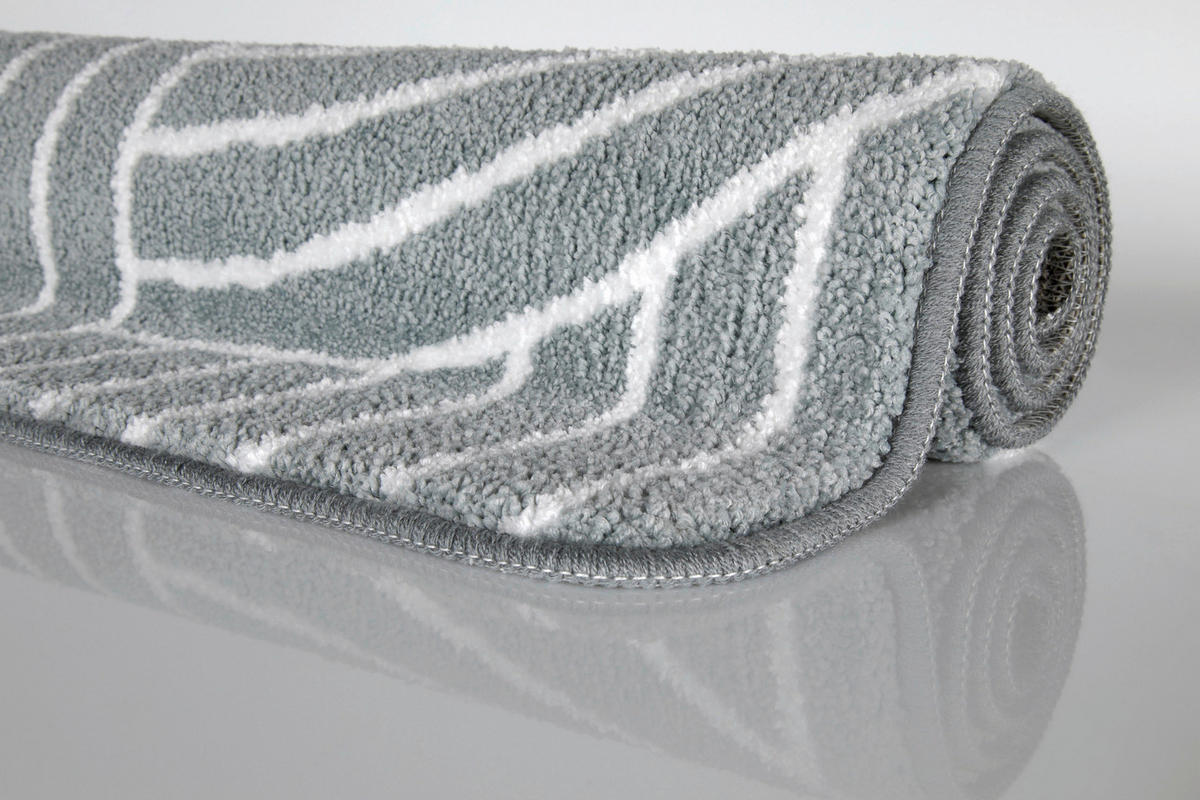 BADTEPPICH Grau 55/65 cm  - Grau, Basics, Kunststoff/Textil (55/65cm) - WECON HOME BASIC