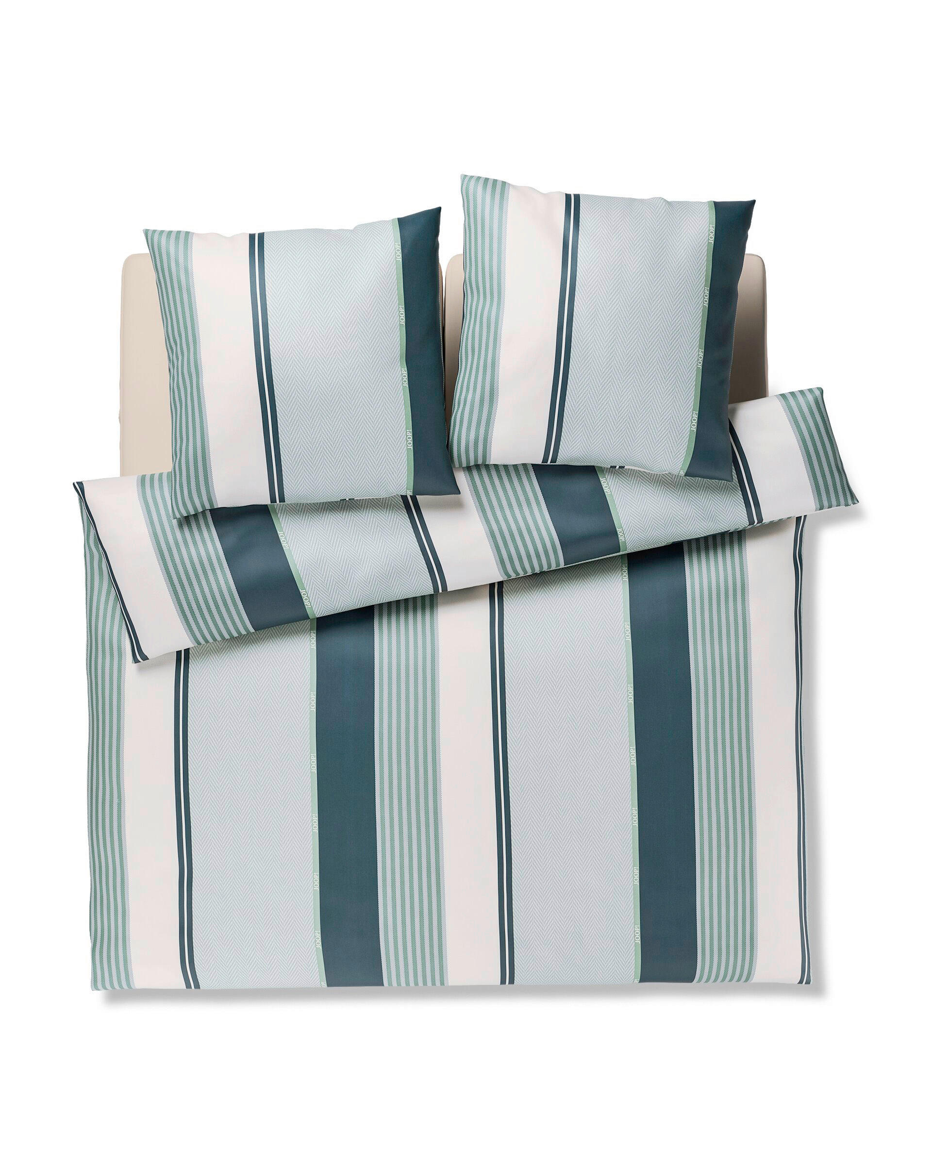WENDEBETTWÄSCHE Makosatin 200/200 cm  - Smaragdgrün, Design, Textil (200/200cm) - Joop!