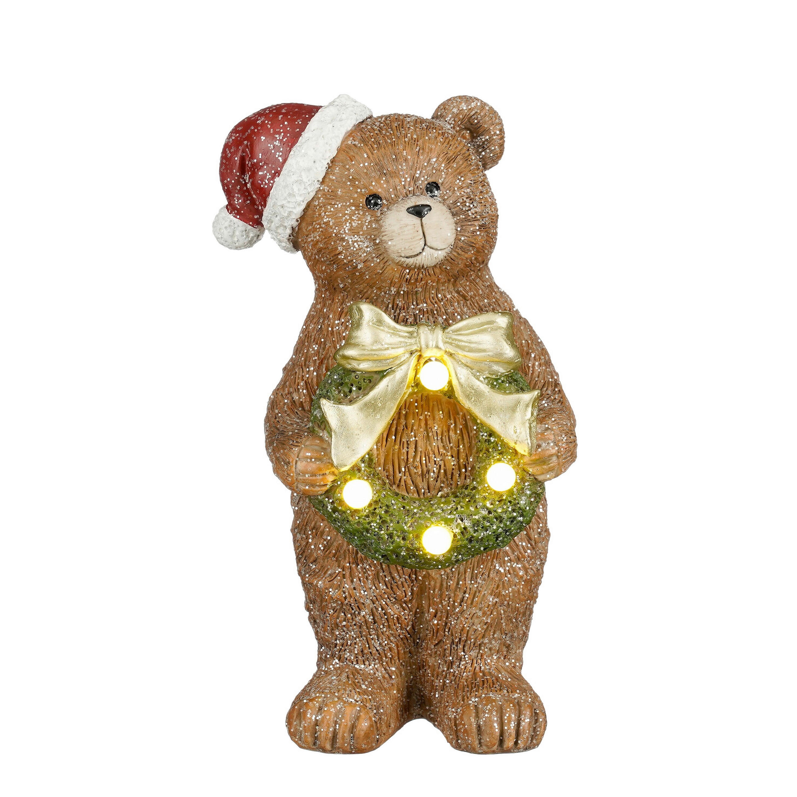 VÁNOČNÍ FIGURKA - hnědá, Basics, plast (11/11/23cm)