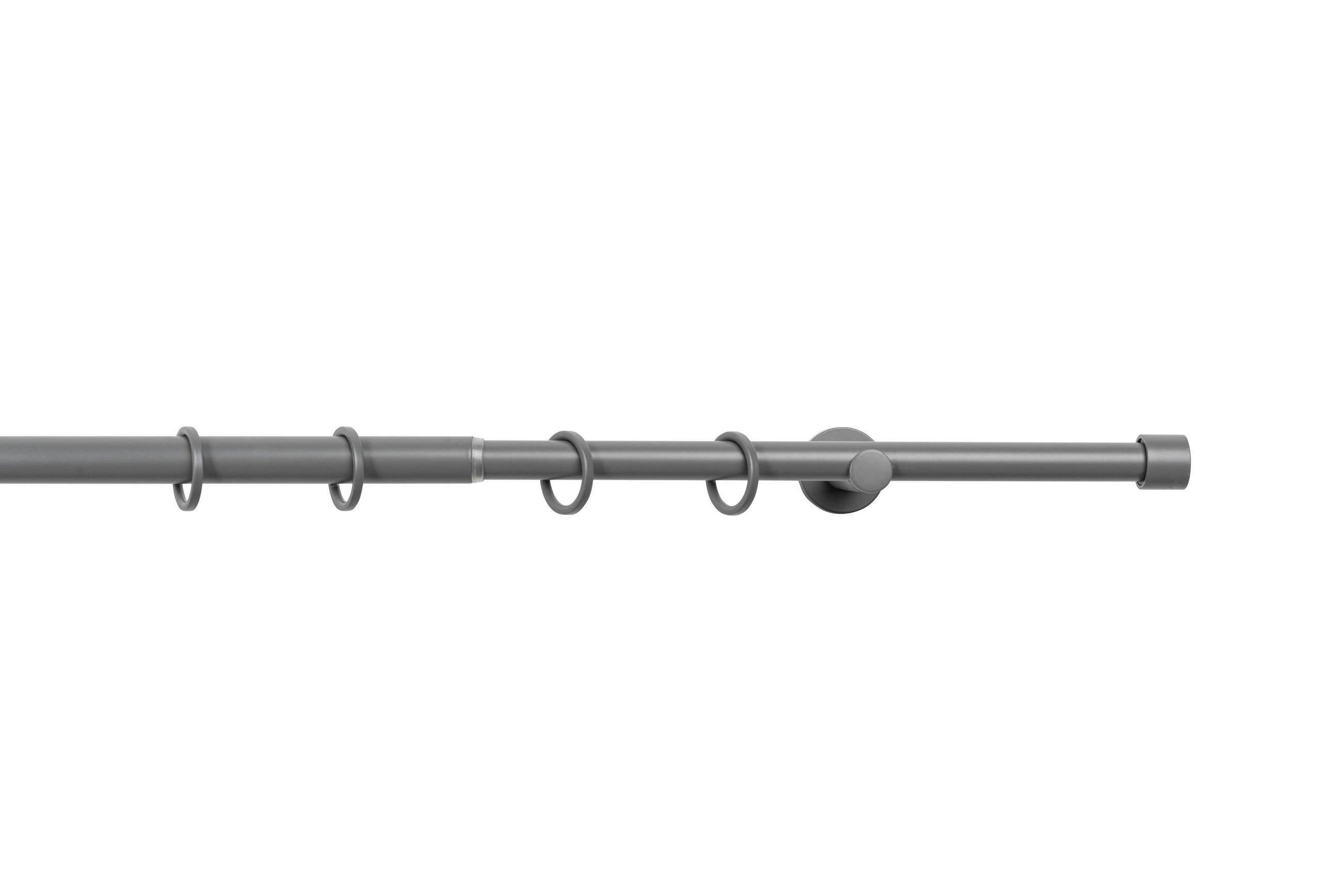 RUNDSTANGENGARNITUR   - Dunkelgrau, Basics, Metall (120-210cm) - Homeware