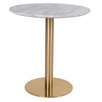 ESSTISCH in Holzwerkstoff 70/70/75 cm  - Messingfarben/Grauweiß, MODERN, Holzwerkstoff/Metall (70/70/75cm) - MID.YOU