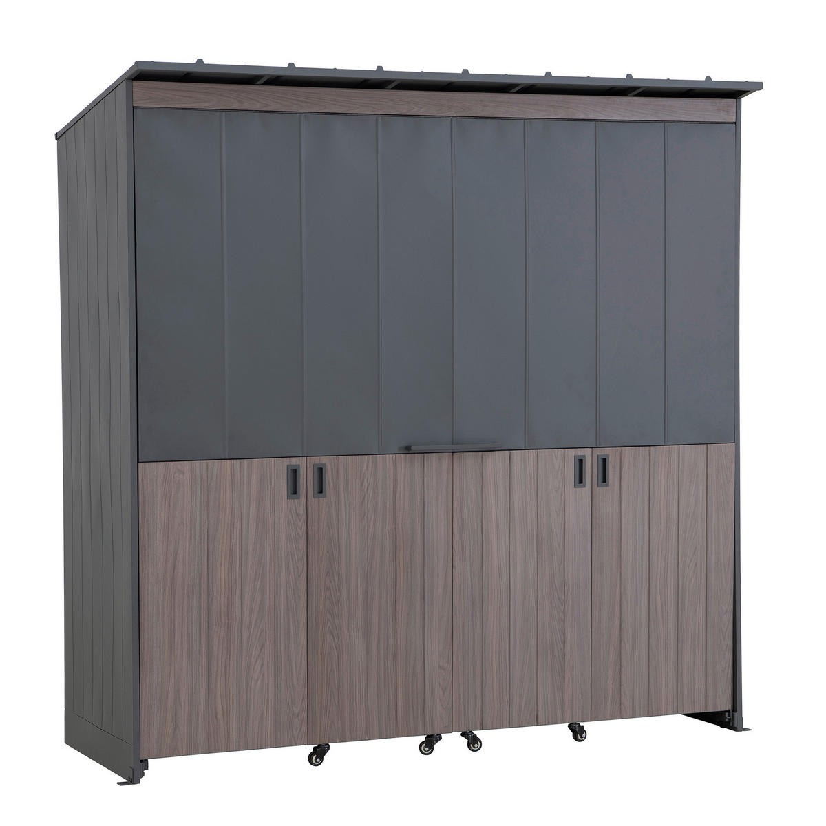 GARTENHAUS - Anthrazit/Dunkelbraun, Basics, Metall (220/226/94cm) - Modante