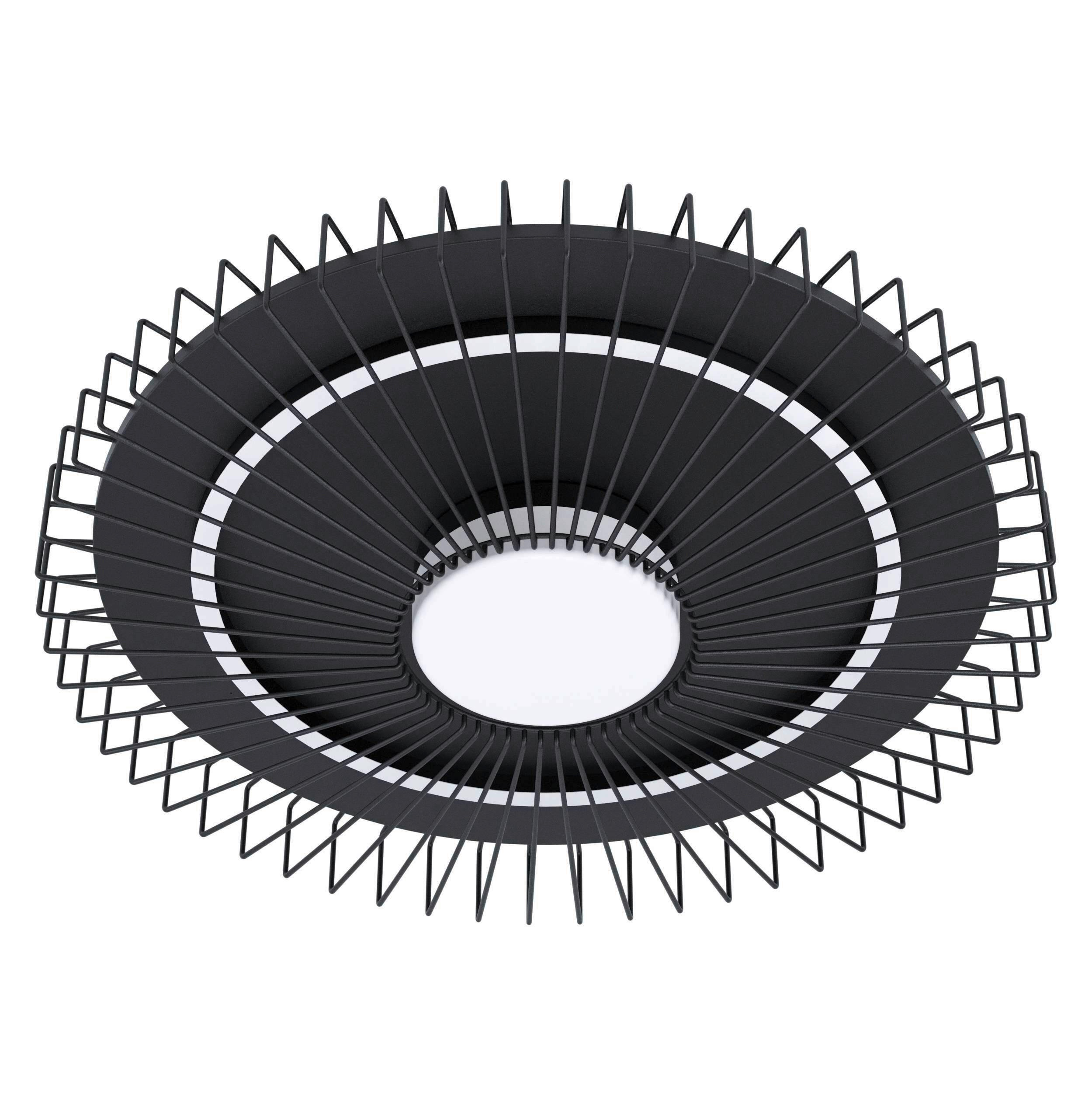 DECKENLEUCHTE Badaleos 57/10 cm   - Klar/Schwarz, Design, Kunststoff/Metall (57/10cm) - Eglo