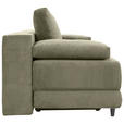 SCHLAFSOFA  mit Liegefunktion, Schlafen auf Sitzhöhe Cord Olivgrün  - Schwarz/Olivgrün, KONVENTIONELL, Holz/Textil (196/96/103cm) - Carryhome