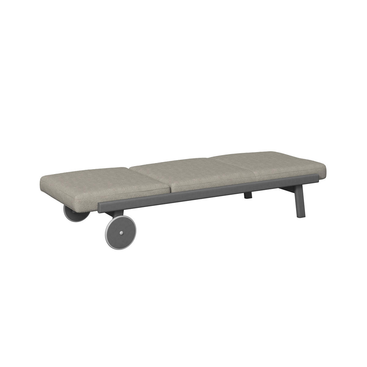 SONNENLIEGE 205/38,5/80 cm Esche  - Taupe/Anthrazit, ROMANTIK / LANDHAUS, Holz/Textil (205/38,5/80cm) - Dieter Knoll