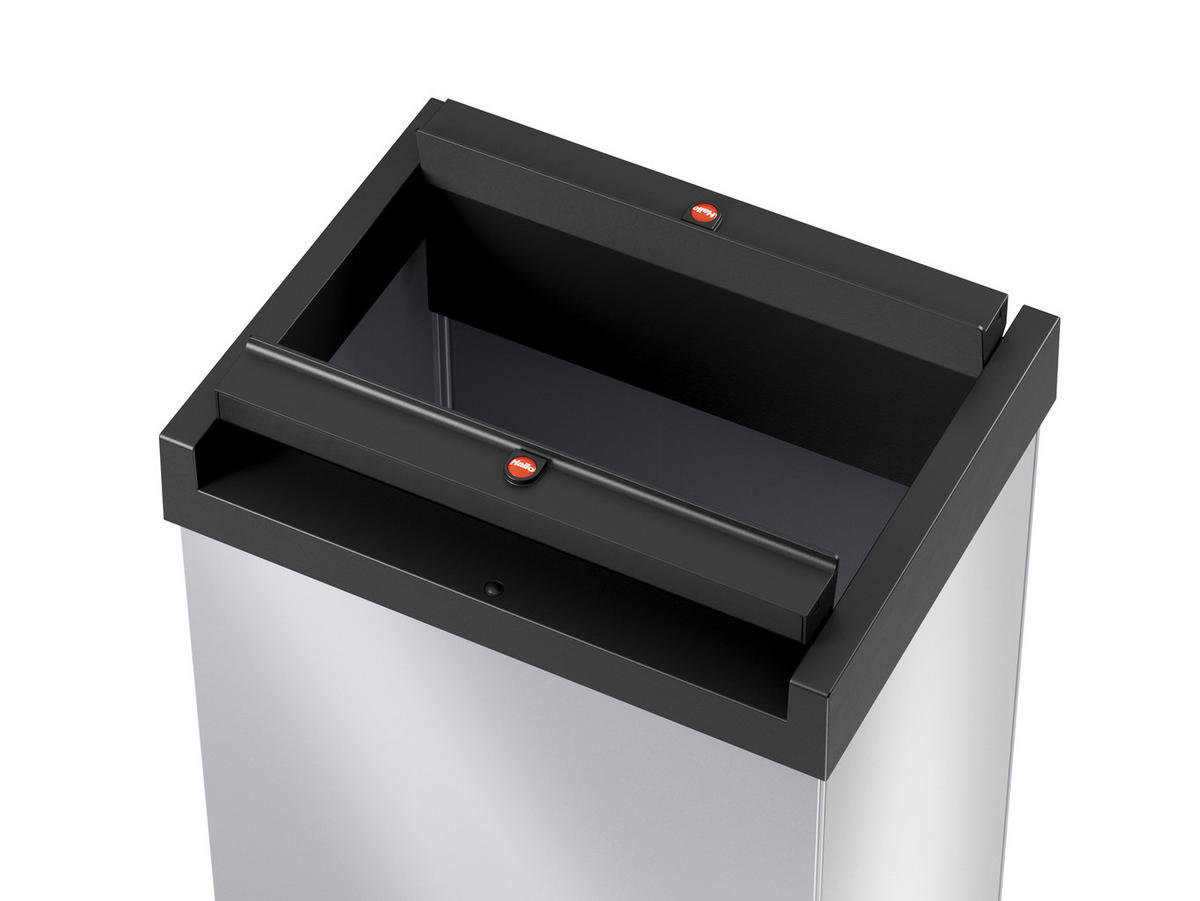 ABFALLSAMMLER BIG-BOX SWING XL 52 L  - Silberfarben/Schwarz, Basics, Kunststoff/Metall (33,9/76,3/26cm) - Hailo