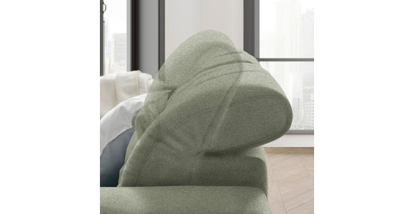 ECKSOFA in Webstoff Grün 260/187 cm - Chromfarben/Grün, Design, Textil/Metall (260/187cm) - Xora