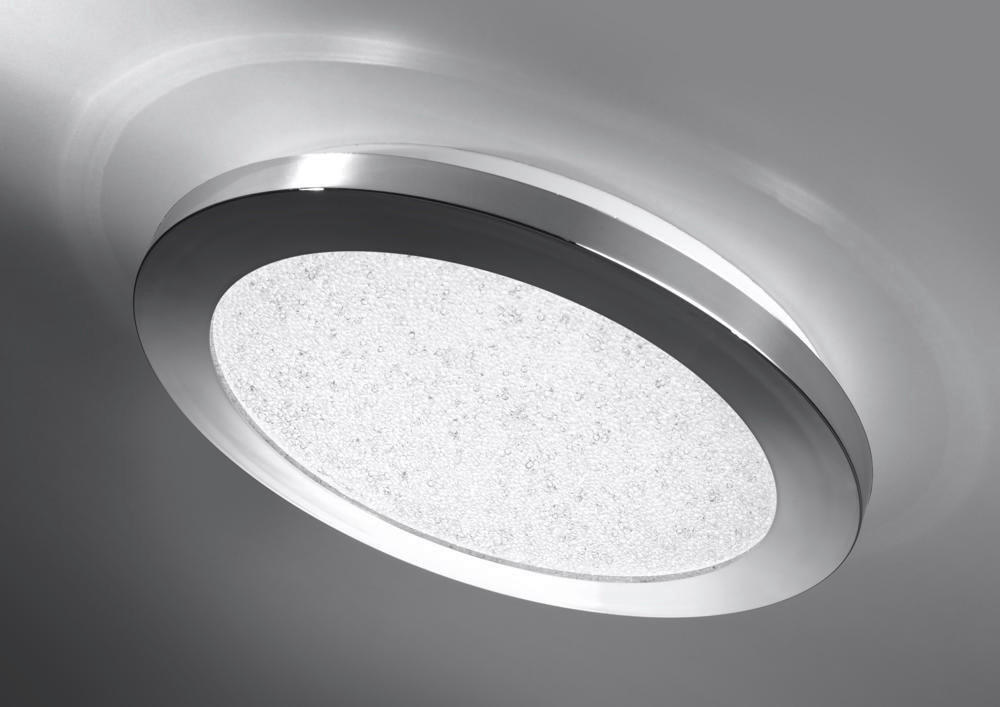 LED-TAKLAMPA Pixel 40/40/2.7 cm  - kromfärg, Klassisk, plast (40/40/2.7cm)