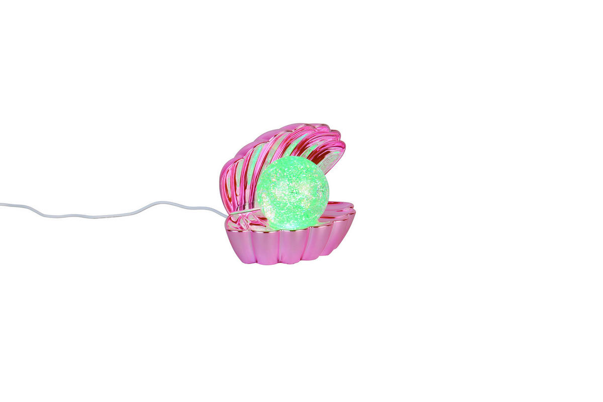 LED-TISCHLEUCHTE Shelly 17.5/12,5/14,5 cm   - Pink/Transparent, Trend, Kunststoff (17.5/12,5/14,5cm)