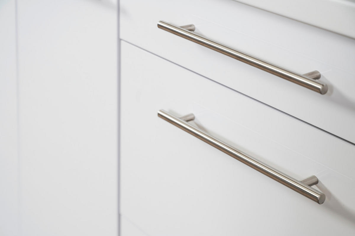 ECKKÜCHE 260/200 cm  in Weiss  - Weiss/Alufarben, Konventionell, Holzwerkstoff (260/200cm) - Respekta