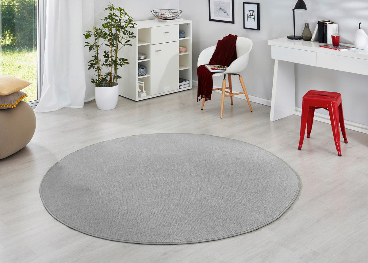 FLACHWEBETEPPICH 200 cm Fancy Hellgrau  - Hellgrau, Basics, Kunststoff (200cm)