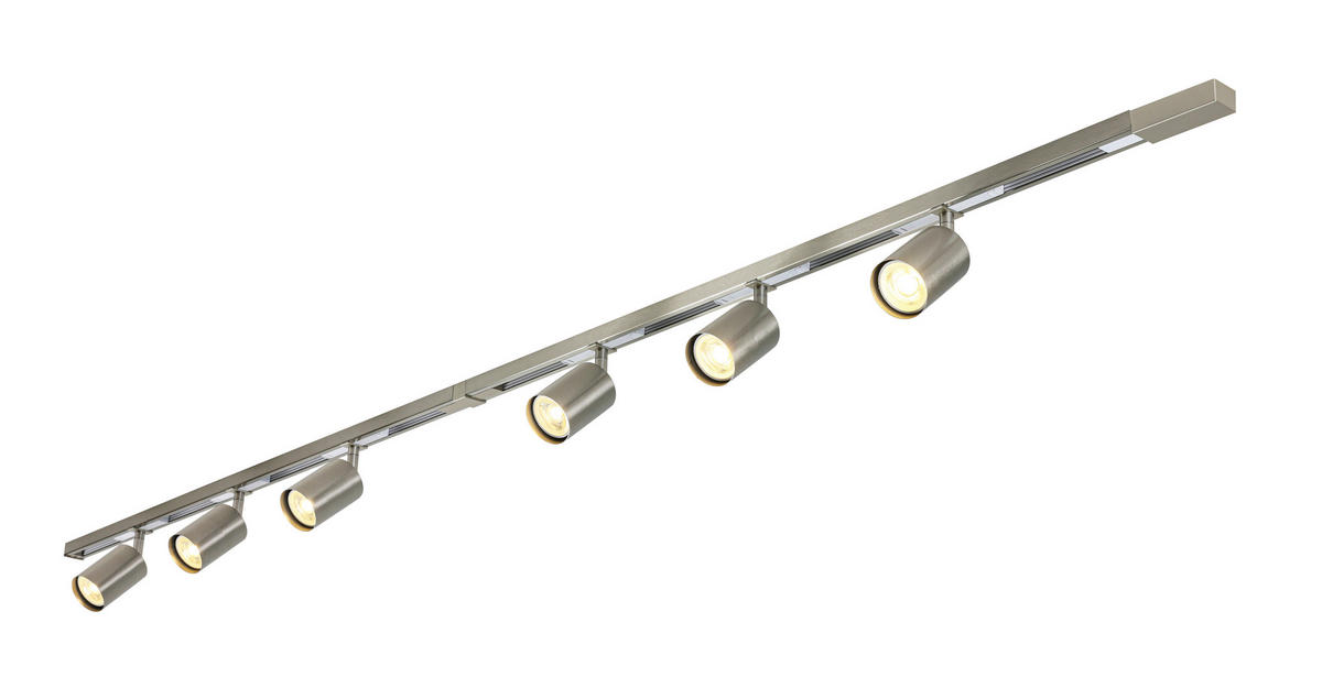 SCHIENENSYSTEM 210/5,5/14 cm  - Nickelfarben, Trend, Kunststoff/Metall (210/5,5/14cm) - Collett's Monde