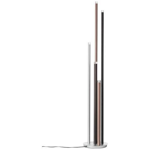 STOJACÍ LED SVÍTIDLO, 28/155 cm - černá/barvy stříbra, Design, kov/plast (28/155cm)