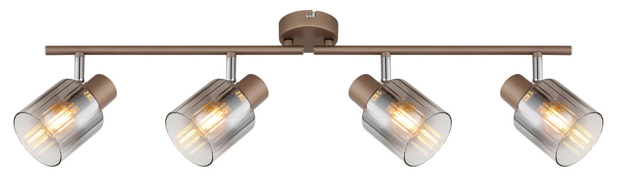 STRAHLER Walton 70/8/15 cm  - Klar/Chromfarben, Design, Glas/Metall (70/8/15cm) - Globo